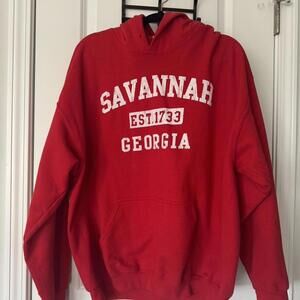 Gildan Heavy Blend Red Savannah Georgia Hoodie XL